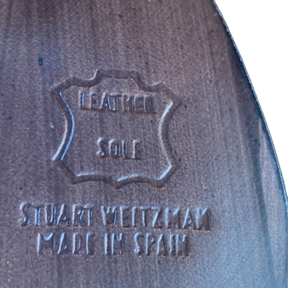 Stuart Weitzman Black Suede Platform Heels Pumps Size 6 Buckle Strap Glam NWOT - Picture 12 of 13